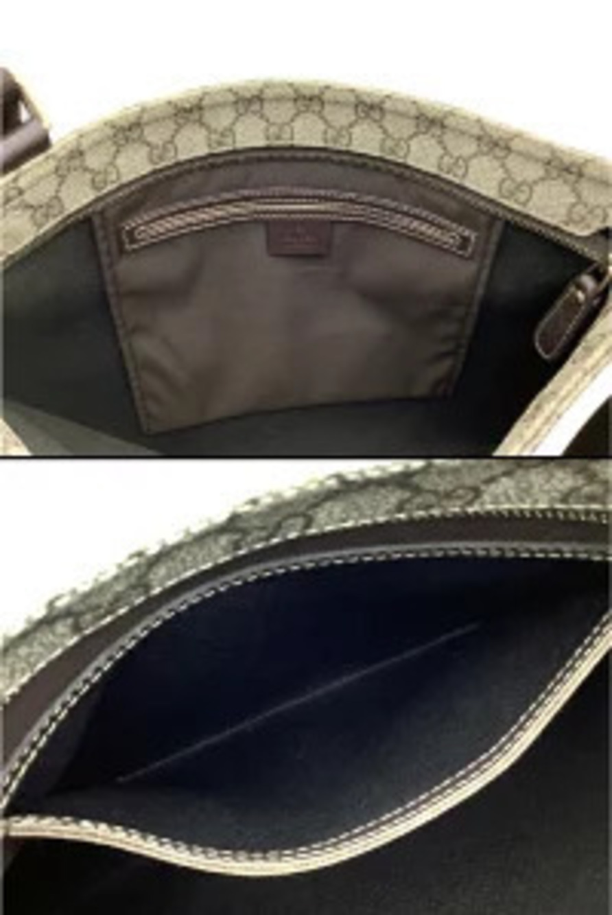 Gucci Imprime Beige Crossbody GG Brown Slim Canvas Clutch Bag Shoulder - Picture 9 of 11